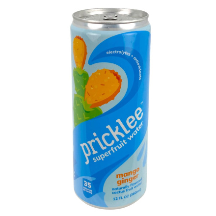 Front of Pricklee Superfruit Water Mango Ginger, 360mL
