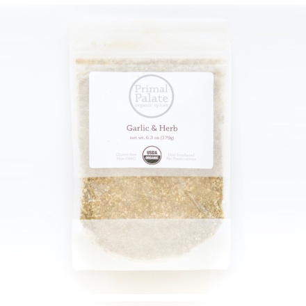 Primal Palate Organic Garlic & Herb Seasoning, 179g