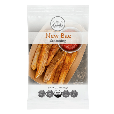 Front of Primal Palate Organic Spices New Bae Seasoning, 28g