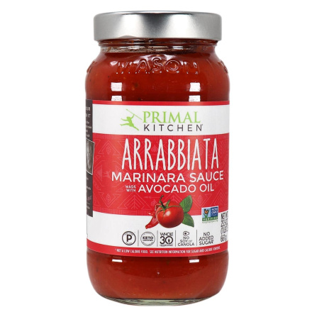 Front of Primal Kitchen Arrabbiata Marinara Sauce with Avocado Oil, 667g
