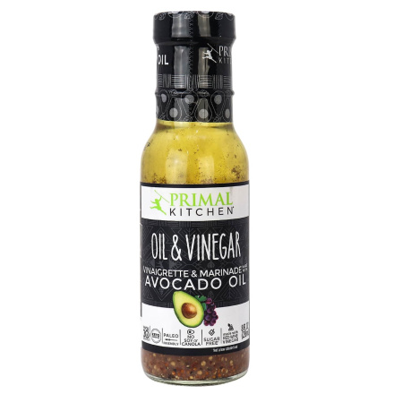 Front of Primal Kitchen Avocado Oil and Vinegar Vinaigrette & Marinade, 236mL