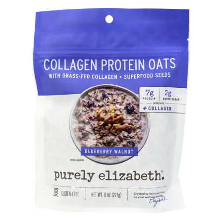 Purely Elizabeth Gluten-Free Collagen Protein Oats Blueberry Walnut, 227g