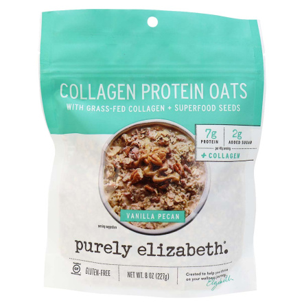 Purely Elizabeth Gluten-Free Collagen Protein Oats Vanilla Pecan, 227g