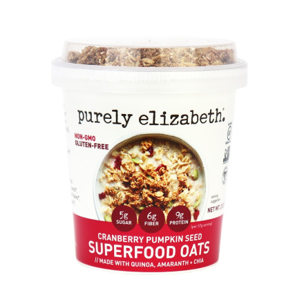 Purely Elizabeth Superfood Oats Cup Cranberry Pumpkin Seed, 57g