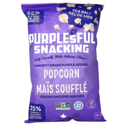Front of Purplesful Ancient Grain Purple Kernel Popcorn Sea Salt