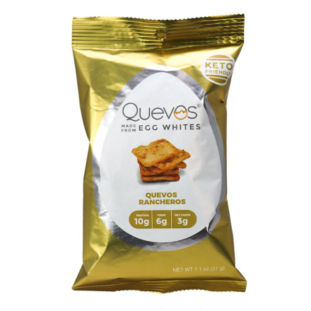 Quevos Keto Egg White Chips Quevos Rancheros, 31g