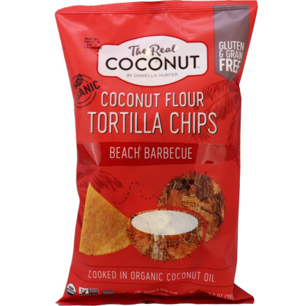 The Real Coconut Beach Barbecue Coconut Flour Tortilla Chips, 155g