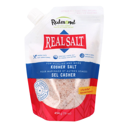 Front of Redmond RealSalt Pickling and More Kosher Salt, 454g