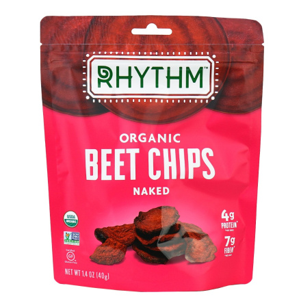 Rhythm Superfoods Organic Beet Chips Naked, 40g