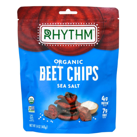 Rhythm Superfoods Organic Beet Chips Sea Salt, 40g