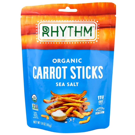 Rhythm Superfoods Organic Carrot Sticks Sea Salt, 40g 