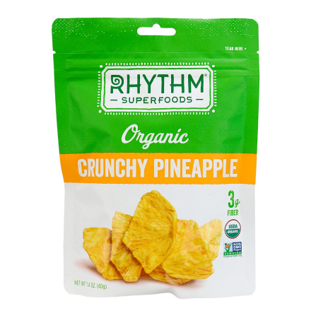 Rhythm Superfoods Organic Crunchy Pineapple, 40g