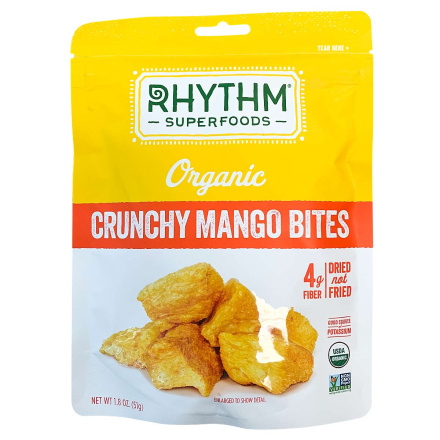 Rhythm Superfoods Organic Crunchy Mango Bites, 51g