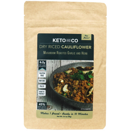 Keto & Co Dry Riced Cauliflower Mushroom Roasted Garlic & Herb, 98g