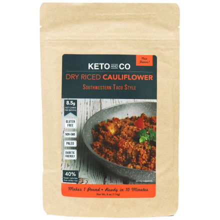 Keto & Co Dry Riced Cauliflower Southwestern Taco Style, 114g