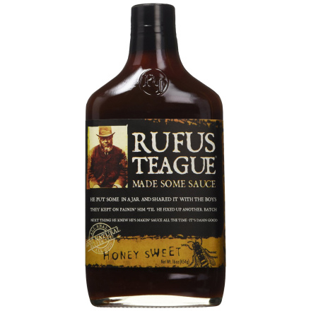 Rufus Teague Honey Sweet BBQ Sauce Flask, 454g