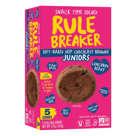 Front of Rule Breaker Allergen-Free Soft-Baked Deep Chocolate Brownies 