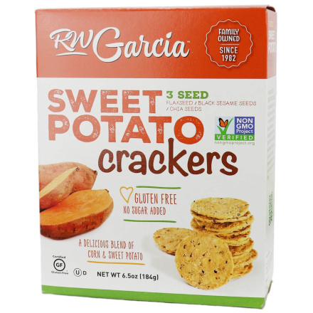 RW Garcia 3 Seed Sweet Potato Crackers, 184g