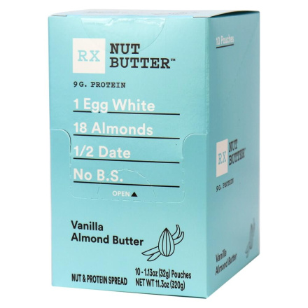 RX Nut Butter Vanilla Almond Butter, 10 squeeze packs