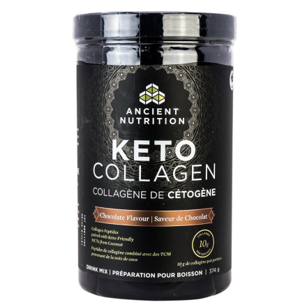 Ancient Nutrition Keto Collagen Peptides with MCT - Chocolate, 374g