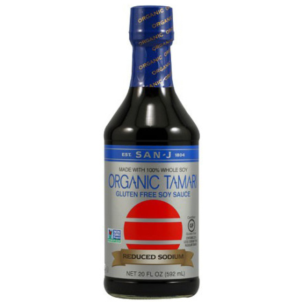 San-J Organic Gluten-Free Tamari Soy Sauce Reduced Sodium, 592ml 