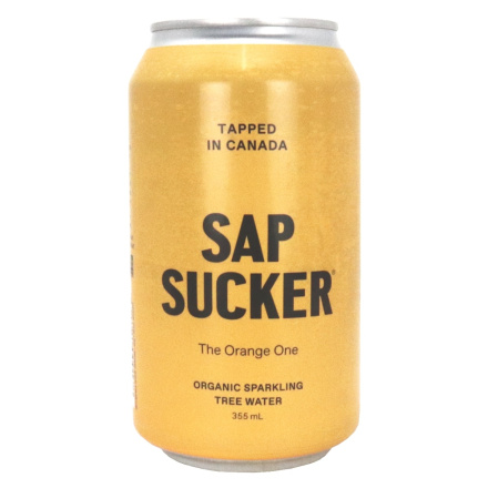 Front of Sapsucker Organic Sparkling Tree Water The Orange One