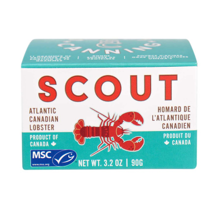Front of Scout Canning Atlantic Canadian Lobster, 90g