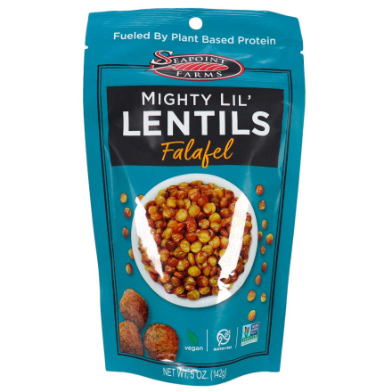 Front of Seapoint Farms Mighty Lil’ Lentils Falafel, 142g
