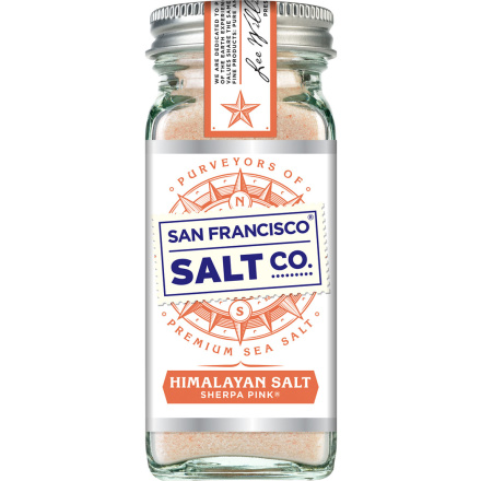 Sherpa Pink Himalayan Salt Glass Shaker, 4oz