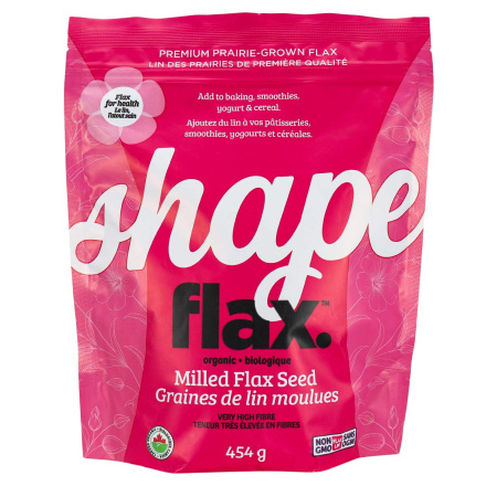 Front of Shape Flax Organic Milled Flax Seed, 454g