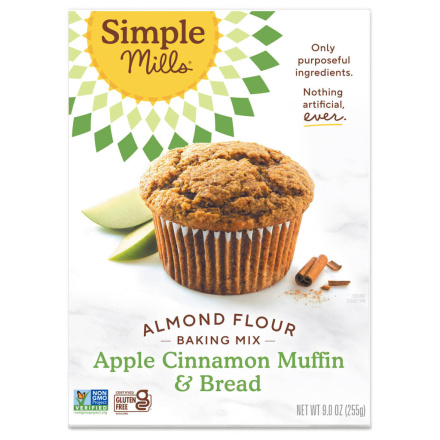 Simple Mills Grain-Free Almond Flour Baking Mix Apple Cinnamon Muffin & Bread, 255g