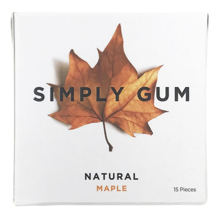 Simply Gum Maple Gum, 15 pieces