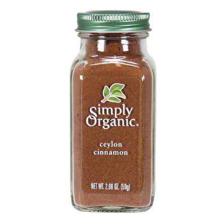 Front of Simply Organic Ceylon Cinnamon, 59g