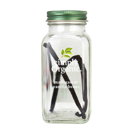 Front of Simply Organic Madagascar Vanilla Bean, 2 beans