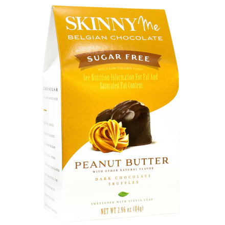 SkinnyMe Sugar Free Dark Chocolate Peanut Butter Truffles, 84g