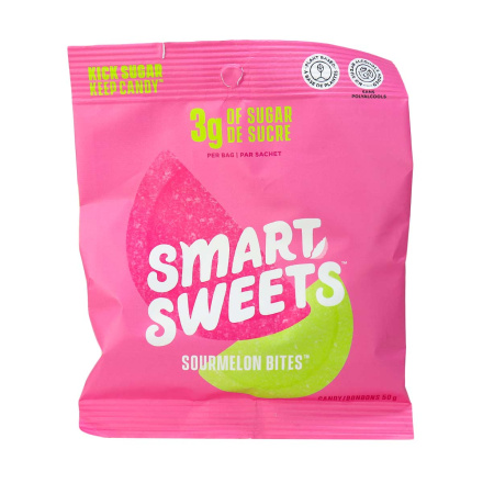 Front of SmartSweets Sourmelon Bites, 50g