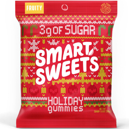 SmartSweets Fruity Holiday Low Sugar Gummy Bears, 50g