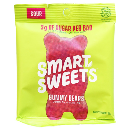 SmartSweets Seriously Sour Low Sugar Gummy Bears, 50g Front