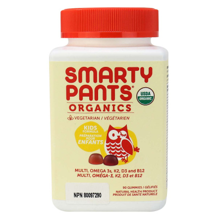 SmartyPants Multivitamins Organic Vegetarian Kid's Formula, 90 Gummies