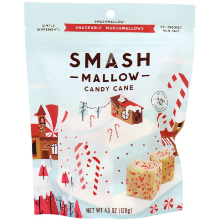 SmashMallow Candy Cane Snackable Marshmallows, 128g