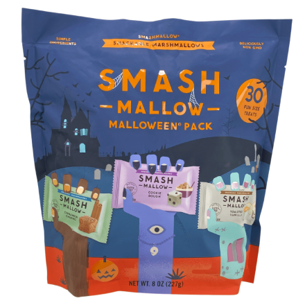 Front of Smashmallow Gluten Free Malloween Pack, 30 Treats