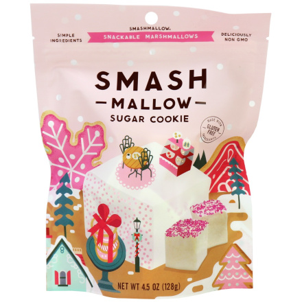 SmashMallow Sugar Cookie Snackable Marshmallows, 128g
