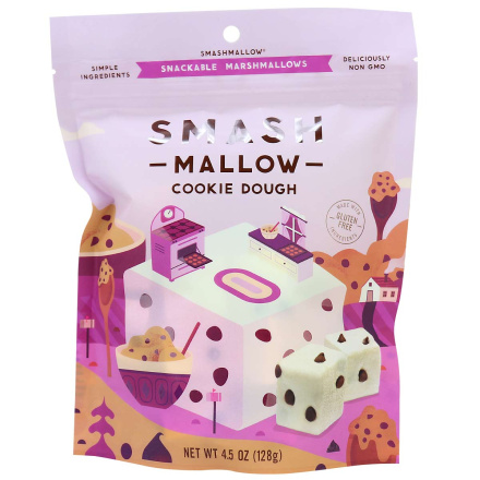 SmashMallow Cookie Dough Snackable Marshmallows, 128g