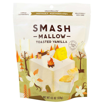Smashmallow Toasted Vanilla Snackable Marshmallows, 128g