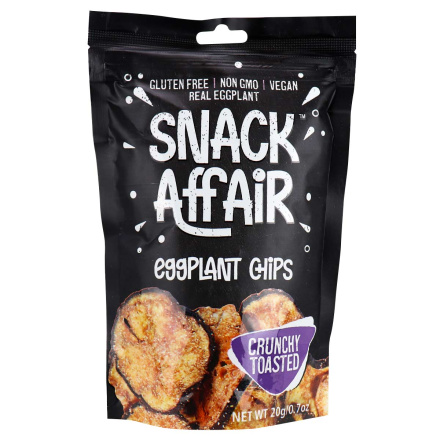 Front of Snack Affair Eggplant Chips, 20g