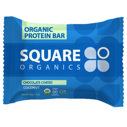 Square Organics Chocolate Coated Coconut Protein Bar, 1 Bar