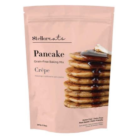Front of Stellar Eats Grain-Free Pancake Baking Mix, 207g