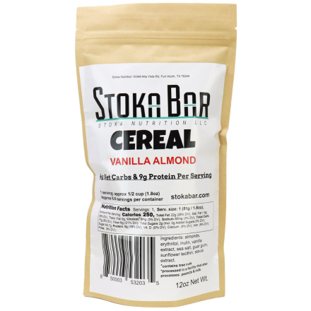 Stoka Keto Cereal Vanilla Almond, 340g
