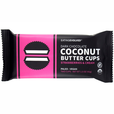 Eating Evolved Strawberry & Cream Chocolate Coconut Butter Cups, 2 Cups