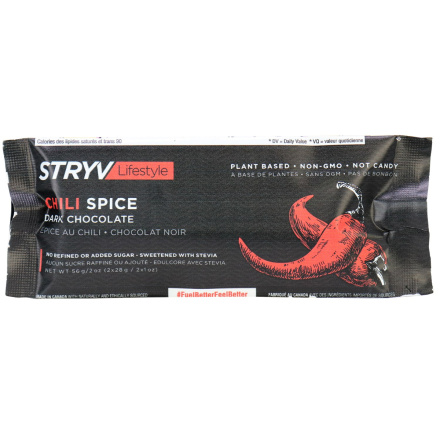 Stryv 100% Dark Chocolate, Chili Pepper, 56g